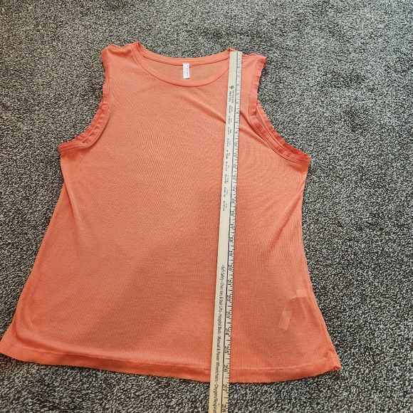 Free People Movement Orange Ribbed Thin Tank Top Size Large - Picture 5 of 6